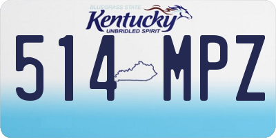 KY license plate 514MPZ