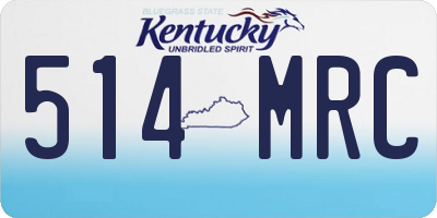 KY license plate 514MRC