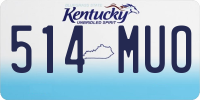 KY license plate 514MUO