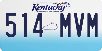 KY license plate 514MVM