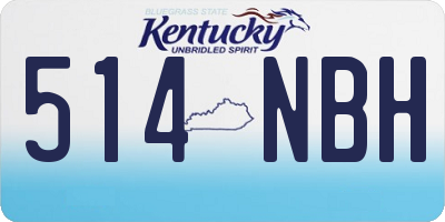 KY license plate 514NBH