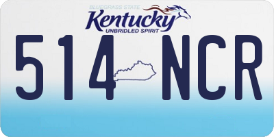 KY license plate 514NCR