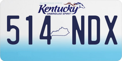 KY license plate 514NDX