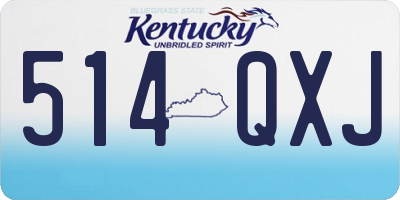 KY license plate 514QXJ