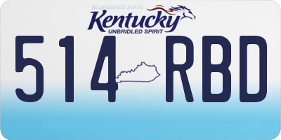 KY license plate 514RBD