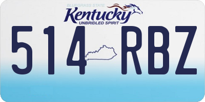KY license plate 514RBZ