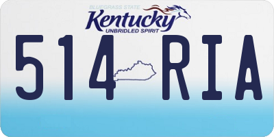 KY license plate 514RIA