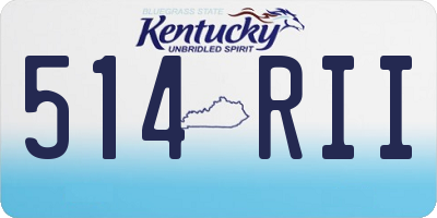 KY license plate 514RII