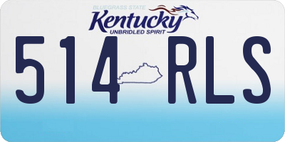 KY license plate 514RLS