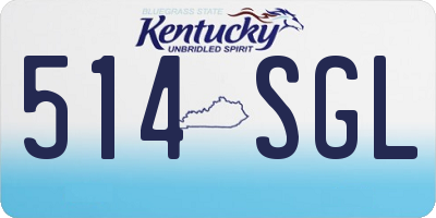 KY license plate 514SGL