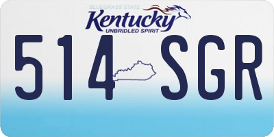 KY license plate 514SGR