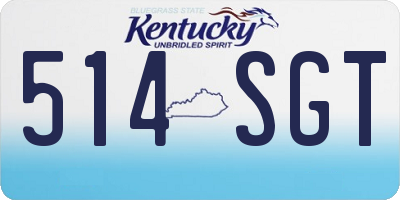 KY license plate 514SGT