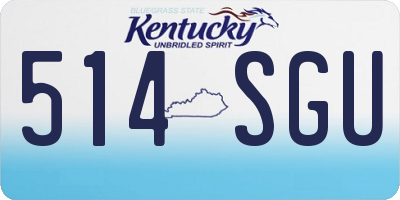 KY license plate 514SGU
