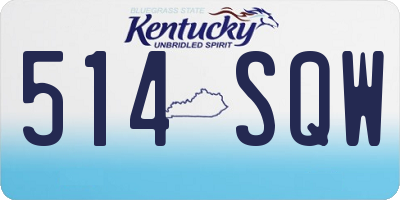 KY license plate 514SQW
