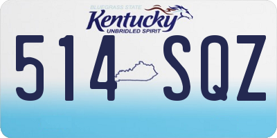 KY license plate 514SQZ