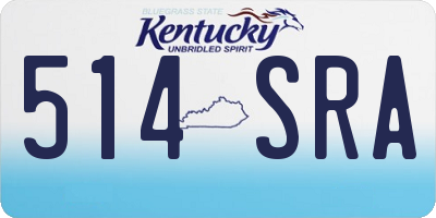 KY license plate 514SRA