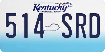 KY license plate 514SRD