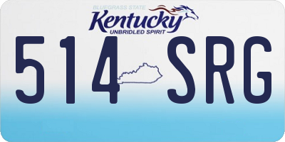 KY license plate 514SRG