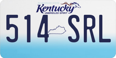 KY license plate 514SRL