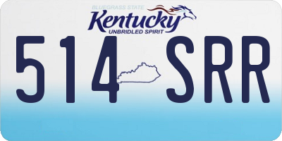 KY license plate 514SRR