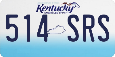 KY license plate 514SRS