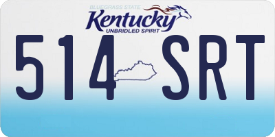 KY license plate 514SRT