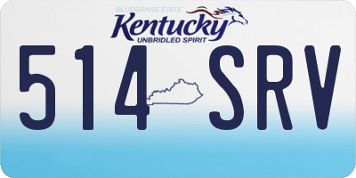 KY license plate 514SRV