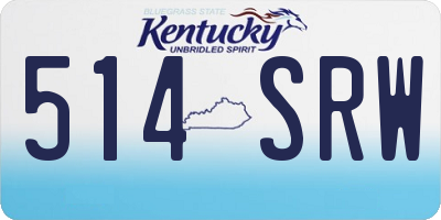 KY license plate 514SRW