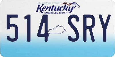 KY license plate 514SRY