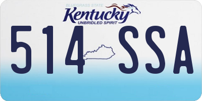 KY license plate 514SSA