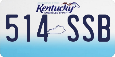 KY license plate 514SSB