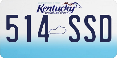 KY license plate 514SSD