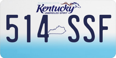 KY license plate 514SSF