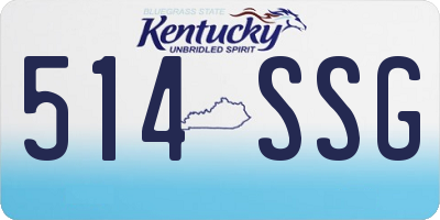 KY license plate 514SSG