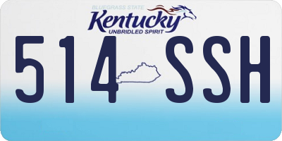 KY license plate 514SSH