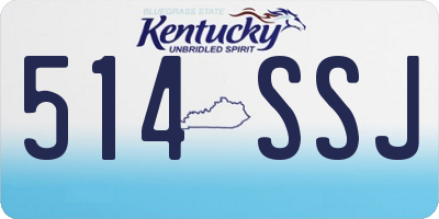 KY license plate 514SSJ