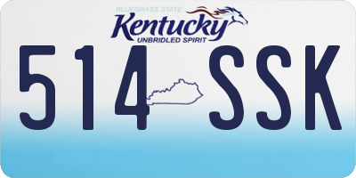 KY license plate 514SSK