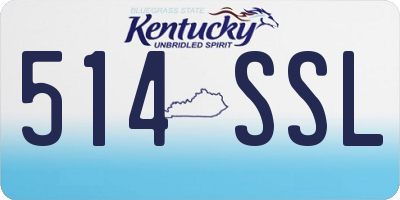 KY license plate 514SSL