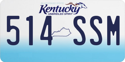 KY license plate 514SSM