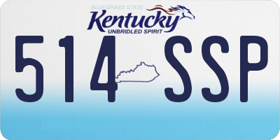 KY license plate 514SSP