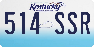 KY license plate 514SSR