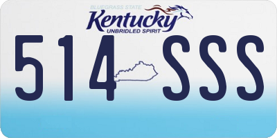 KY license plate 514SSS