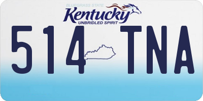 KY license plate 514TNA
