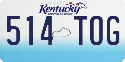 KY license plate 514TOG