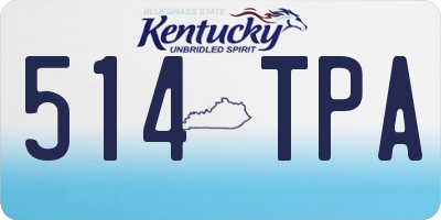 KY license plate 514TPA