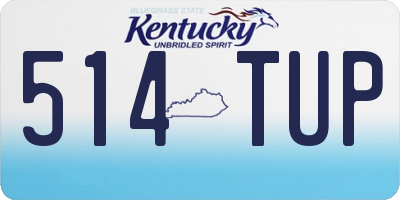 KY license plate 514TUP