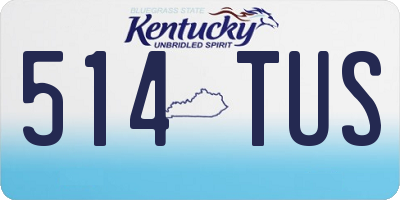 KY license plate 514TUS