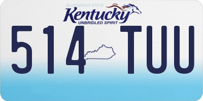 KY license plate 514TUU