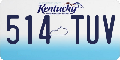 KY license plate 514TUV