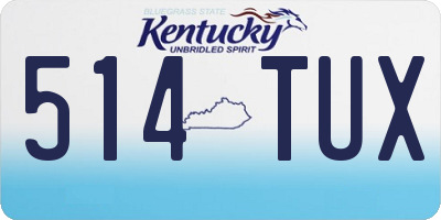 KY license plate 514TUX